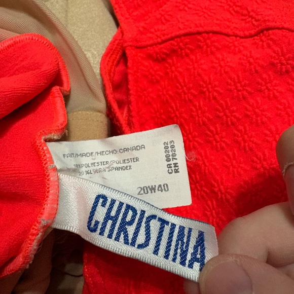 Vintage One Piece Bathing Suit Christina Size 20W - Picture 5 of 6